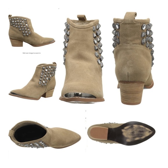 Chinese Laundry I Spy Tan Suede Embellished Bootie - Picture 1 of 15